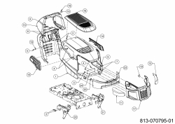 Ersatzteile Bricolage Rasentraktoren INV A13096 LB Typ: 13BH76SF648 (2021) Motorhaube