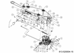 Cub Cadet Ersatzteile Rasentraktoren XT2 PR95 13DGA1CB603 (2021) Fahrantrieb