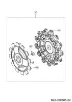 Ersatzteile Robomow Mähroboter RK1000 Typ: 22AKFAFB619  (2022) Räder, Radkappen