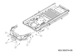 Cub Cadet Ersatzteile Zero Turn XZ3 122 47AIDGHB603 (2022) Anhängekupplung, Rahmen