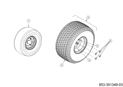 Cub Cadet Ersatzteile Zero Turn XZ5 L127 17AIEACL603 (2023) Räder