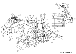 Cub Cadet Ersatzteile Zero Turn XZ5 EL107 34BBA2CS603 (2023) Plattform, Verkleidungen