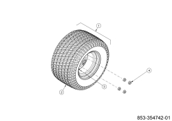 Cub Cadet Ersatzteile Zero Turn XZ6 S127 17AIGGY2603 (2024) Räder hinten