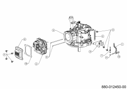 Ersatzteile MTD-Motoren Vertikal 5X70RHB Typ: 752Z5X70RHB (2020) Reglerhebel, Ventildeckel