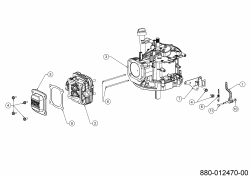 Ersatzteile MTD-Motoren Vertikal 6X70RHB Typ: 752Z6X70RHB (2020) Reglerhebel, Ventildeckel