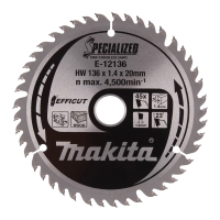 Makita Zubehör Sägeblatt 136x1,4x20, 45Z EFFICUT