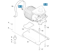 KÄRCHER Professional Ersatzteile Hochdruckreiniger Heisswasser HDS 450 CI-MS EU 1.289-109.0 Halterung Motor