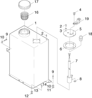 KÄRCHER Professional Ersatzteile Hochdruckreiniger Heisswasser HDS 1000 BE 1.811-802.0 Tank Brennstoff