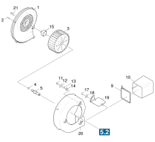 KÄRCHER Professional Ersatzteile Hochdruckreiniger Heisswasser HDS 801 B       EU 1.210-900.0 Geblaese