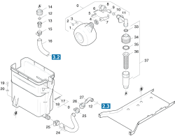 KÄRCHER Professional Ersatzteile Hochdruckreiniger Heisswasser HDS 2000 SUPER EU 1.071-261.0 Schwimmerkasten 2