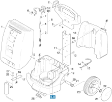 KÄRCHER Professional Ersatzteile Hochdruckreiniger Kaltwasser HD 1090 O.GFCI 1.951-811.0 Einzelteile