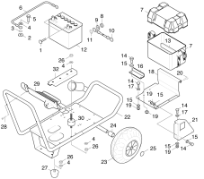 KÄRCHER Professional Ersatzteile Hochdruckreiniger Kaltwasser HD 1050 DE      EU 1.810-960.0 Grundrahmen
