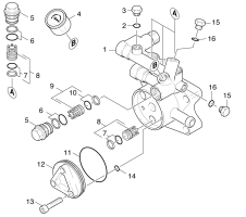 KÄRCHER Professional Ersatzteile Hochdruckreiniger Kaltwasser HD 16/15 PLUSEU-II 1.367-102.0 Zylinderkopf