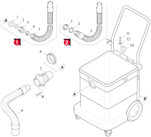 KÄRCHER Professional Ersatzteile Sauger NT 601 KF       EU 1.459-671.0 Geraet Unterteil