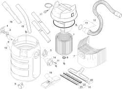 KÄRCHER Professional Ersatzteile Sauger NT 301 1.722-121.0 Einzelteile
