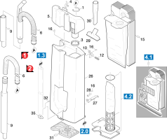 KÄRCHER Professional Ersatzteile Sauger CW 50 TORNADO 1.033-113.0 Oberteil Einzelteile
