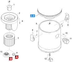 KÄRCHER Ersatzteile Nasstrockensauger A 2901 *EU 1.336-501.0 Geraet Einzelteile