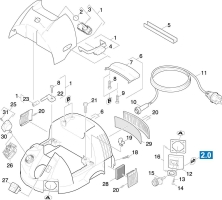 KÄRCHER Ersatzteile Waschsauger K 3001 HOT-PLUS *EU 1.122-201.0 Haube Einzelteile