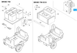 KÄRCHER Professional Ersatzteile Bodenreiniger BR 750 BAT      EU 1.259-101.0 Batterie