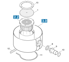 KÄRCHER Professional Ersatzteile Sauger T 201 -MIT ZUBEHOER 1.889-121.0 Saugturbine