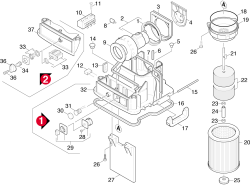 KÄRCHER Professional Ersatzteile Sauger NT 551 BS  EU 1.734-881.0 Gehaeuse Innenteile