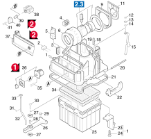 KÄRCHER Professional Ersatzteile Sauger NT 551ECO+ZU.-DVEU 1.734-551.0 Gehaeuse Innenteile