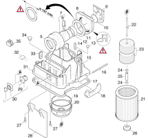 KÄRCHER Professional Ersatzteile Sauger NT 551 1.734-871.0 Gehaeuse Innenteile