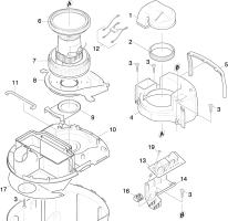 KÄRCHER Professional Ersatzteile Sauger NT 181 PROFI  EU 1.121-801.0 Turbine und Gehaeuse NT 181 PROFI