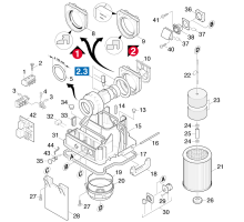 KÄRCHER Professional Ersatzteile Sauger NT 501 PROFI 1.734-101.0 Gehaeuse Innenteile