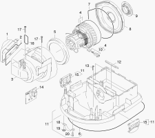 KÄRCHER Professional Ersatzteile Sauger NT 611 ECO M A  EU 1.146-411.0 Turbine und Gehaeuse