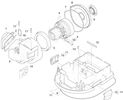 KÄRCHER Professional Ersatzteile Sauger WD 551 PROFI    EU 1.146-281.0 Turbine und Gehaeuse
