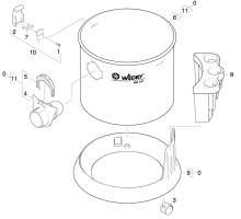 KÄRCHER Professional Ersatzteile Sauger WD 101 1.428-181.0 Unterteil