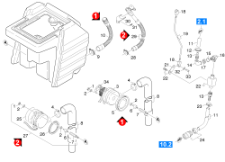 KÄRCHER Professional Ersatzteile Bodenreiniger BD 700 BAT PACKAGE 1.990-131.0 Leitungssystem