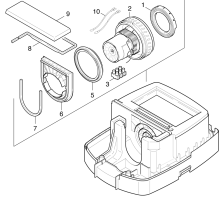 KÄRCHER Professional Ersatzteile Sauger WDC 1400 A    EU 1.933-908.0 Saugturbine