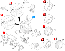 KÄRCHER Professional Ersatzteile Bodenreiniger BD TRIKE BAT    EU 1.161-102.0 Fahrmotor