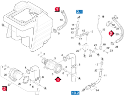 KÄRCHER Professional Ersatzteile Bodenreiniger BR 700 BAT TORN 1.990-205.0 Leitungssystem
