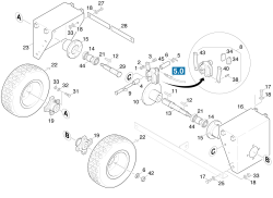 KÄRCHER Professional Ersatzteile Bodenreiniger BR 900 BAT O.SAUGB. 1.062-201.0 Achse