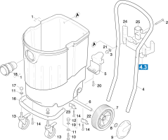 KÄRCHER Professional Ersatzteile Sauger ISS 55 S        EU 1.146-291.0 Behaelter Einzelteile