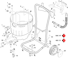 KÄRCHER Professional Ersatzteile Sauger NT 65/2 Eco Tc  EU 1.667-141.0 Behaelter Einzelteile