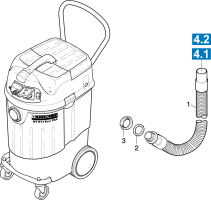 KÄRCHER Professional Ersatzteile Sauger NT 611 ECO TEA  EU 1.146-301.0 Ablassschlauch
