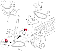 KÄRCHER Professional Ersatzteile Bodenreiniger BR 1000 BAT PACKEU 1.923-211.0 Einbau Lenkung