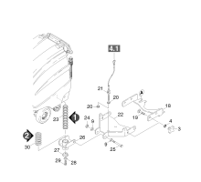 KÄRCHER Professional Ersatzteile Bodenreiniger BR 750 BAT-TORNADO 1.259-105.0 Saugbalken Halterung