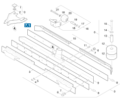 KÄRCHER Professional Ersatzteile Bodenreiniger BD 700 BAT PACKAGE 1.990-131.0 Saugbalken