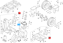 KÄRCHER Professional Ersatzteile Bodenreiniger BR 1000 BAT PACKEU 1.923-211.0 Fahrwerk Anbau
