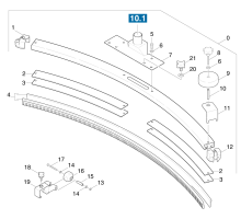 KÄRCHER Professional Ersatzteile Bodenreiniger BR 900 BAT O.SAUGB. 1.062-201.0 Saugbalken