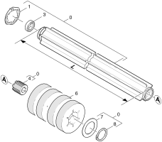 KÄRCHER Professional Ersatzteile Bodenreiniger BR 53/40W B TORNADO 1.127-881.0 Pad Walze