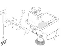 KÄRCHER Professional Ersatzteile Kehrmaschinen ABS Seitenbesen links  Betaetigungshebel 2.638-370.0