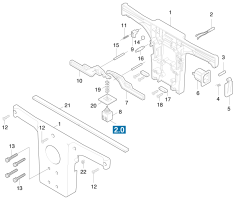 KÄRCHER Professional Ersatzteile Bodenreiniger ULTRA-DISC 1.922-120.0 Deichsel Oberteil