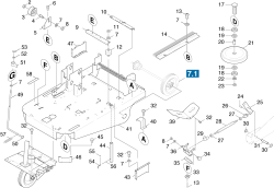 KÄRCHER Professional Ersatzteile Kehrmaschinen KMR 1050 B -2 SB  Grundrahmen 1.047-504.0