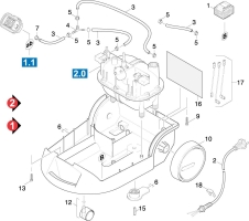 KÄRCHER Ersatzteile Dampfreiniger K 1701-M.BE *EU 1.995-900.0 Geraet Unterteil